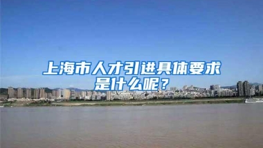 上海市人才引进具体要求是什么呢？