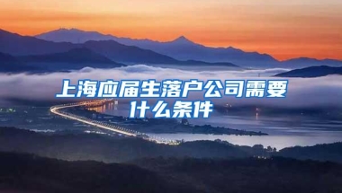 上海应届生落户公司需要什么条件