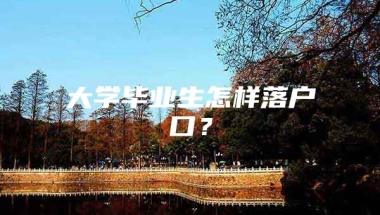 大学毕业生怎样落户口？