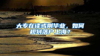 大专在读或刚毕业，如何规划落户上海？