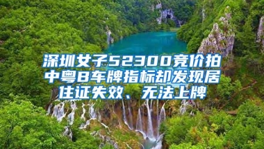 深圳女子52300竞价拍中粤B车牌指标却发现居住证失效、无法上牌