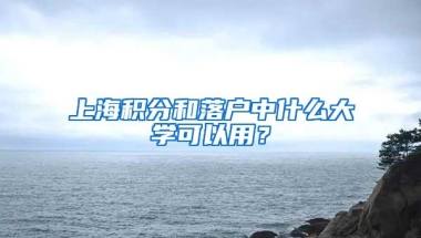 上海积分和落户中什么大学可以用？