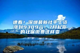 速看！深圳最新社平工资涨到9309元！7月起你的社保缴费这样变