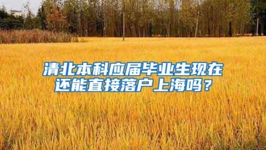 清北本科应届毕业生现在还能直接落户上海吗？