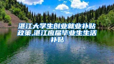 湛江大学生创业就业补贴政策,湛江应届毕业生生活补贴