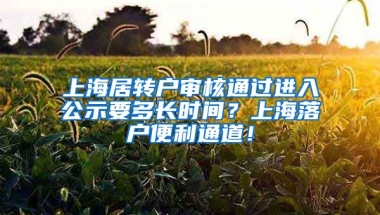 上海居转户审核通过进入公示要多长时间？上海落户便利通道！