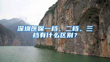 深圳医保一档、二档、三档有什么区别？