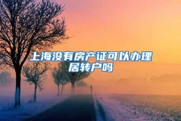 上海没有房产证可以办理居转户吗