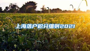 上海落户积分细则2021