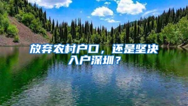 放弃农村户口，还是坚决入户深圳？