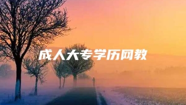 成人大专学历网教