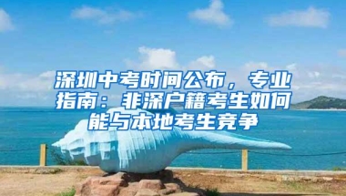 深圳中考时间公布，专业指南：非深户籍考生如何能与本地考生竞争