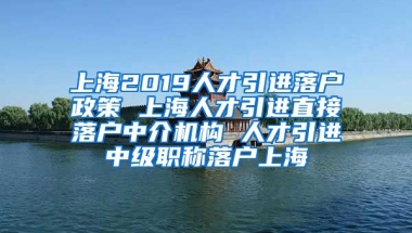 上海2019人才引进落户政策 上海人才引进直接落户中介机构 人才引进中级职称落户上海