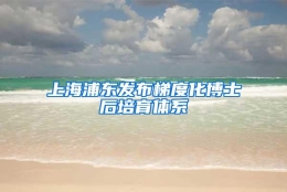 上海浦东发布梯度化博士后培育体系