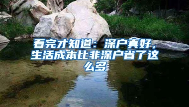 看完才知道：深户真好，生活成本比非深户省了这么多