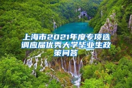 上海市2021年度专项选调应届优秀大学毕业生政策问答