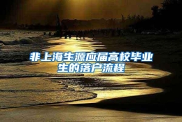 非上海生源应届高校毕业生的落户流程