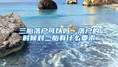 三胎落户可以吗，落户的时候对二胎有什么要求