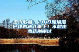 值得收藏！2019深圳落户攻略就此奉上！不想走弯路别错过