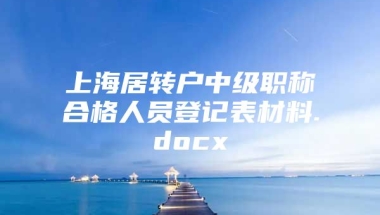 上海居转户中级职称合格人员登记表材料.docx