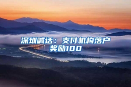 深圳喊话：支付机构落户奖励100