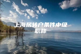 上海居转户条件中级职称