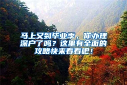 马上又到毕业季，你办理深户了吗？这里有全面的攻略快来看看吧！