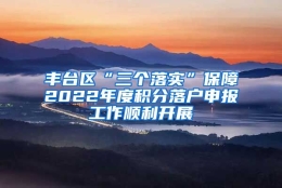 丰台区“三个落实”保障2022年度积分落户申报工作顺利开展