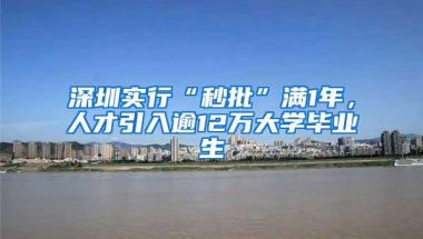 深圳实行“秒批”满1年，人才引入逾12万大学毕业生