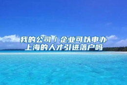 我的公司／企业可以申办上海的人才引进落户吗