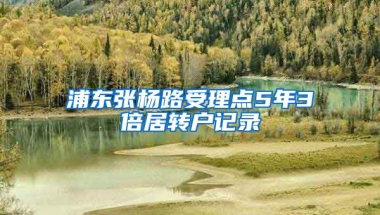 浦东张杨路受理点5年3倍居转户记录