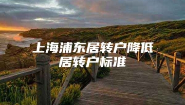 上海浦东居转户降低居转户标准