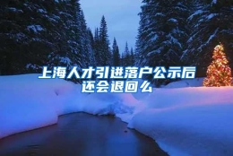 上海人才引进落户公示后还会退回么