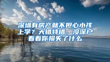 深圳有房产就不担心小孩上学？大错特错，没深户看看你损失了什么