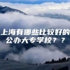 上海有哪些比较好的公办大专学校？？