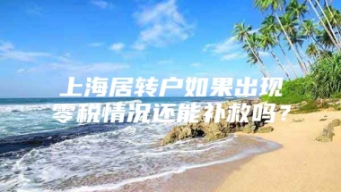 上海居转户如果出现零税情况还能补救吗？