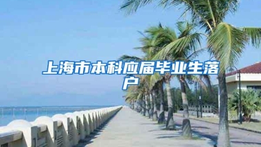 上海市本科应届毕业生落户