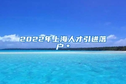 2022年上海人才引进落户＊