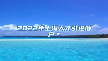 2022年上海人才引进落户＊