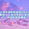 上海中级职称查询2022最新，上海认可的（居转户）中级职称有哪些？