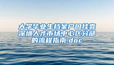 大学毕业生档案户口挂靠深圳人才市场中心区分部的流程指南.doc