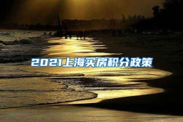 2021上海买房积分政策