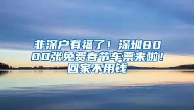 非深户有福了！深圳8000张免费春节车票来啦！回家不用钱