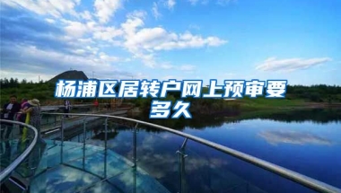 杨浦区居转户网上预审要多久