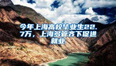 今年上海高校毕业生22.7万，上海多管齐下促进就业