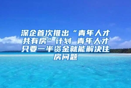 深企首次推出“青年人才共有房”计划 青年人才只要一半资金就能解决住房问题