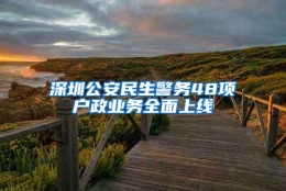 深圳公安民生警务48项户政业务全面上线