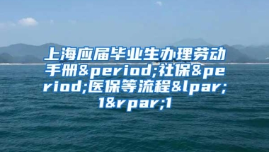 上海应届毕业生办理劳动手册.社保.医保等流程(1)1