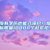 没有学历也能入深户！指标限量10000个赶紧抢！