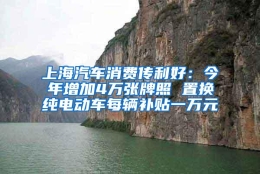 上海汽车消费传利好：今年增加4万张牌照 置换纯电动车每辆补贴一万元